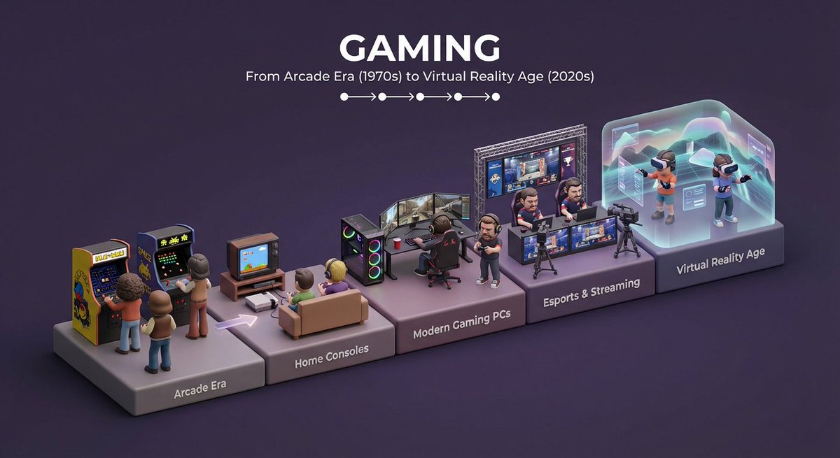 aleenaamiir's tweet photo. Timeline Evolution Dioramas

Gemini Nano Banana Pro Prompt:

“Create a clean isometric miniature 3D diorama visualizing the evolution of [TOPIC] from [START ERA] to [MODERN ERA]. Use a 45° top-down perspective. Materials are soft and refined with realistic PBR shading.

Lighting is neutral and evenly balanced. Design a horizontally stepped base divided into clear time periods. Each section includes era-specific objects, tools, environments, or technology.

Add tiny stylized figures interacting with each stage with heavy facial details). Use subtle arrows or dividers to show chronological flow.

Background remains solid [BACKGROUND COLOR]. Top center text displays [TOPIC] in bold. Below it show “From [START ERA] to [MODERN ERA].” Add a minimal timeline icon underneath. Text adapts automatically for contras.”