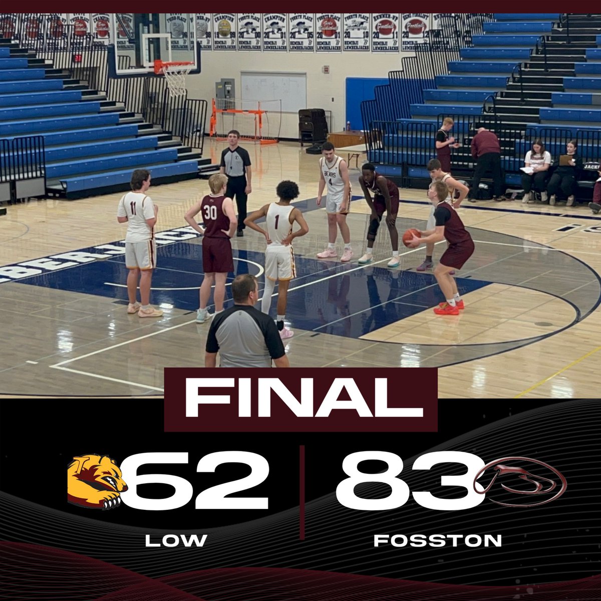 The Greyhound boys basketball improved to 3-16 on the year after an 83-62 win over the Lake of the Woods Bears tonight at Bemidji High School.  The #Greyhounds will travel back to Bemidji tomorrow, to the Sanford Center to take on Cass Lake-Bena at 4:00 🏀 #FosstonStrong