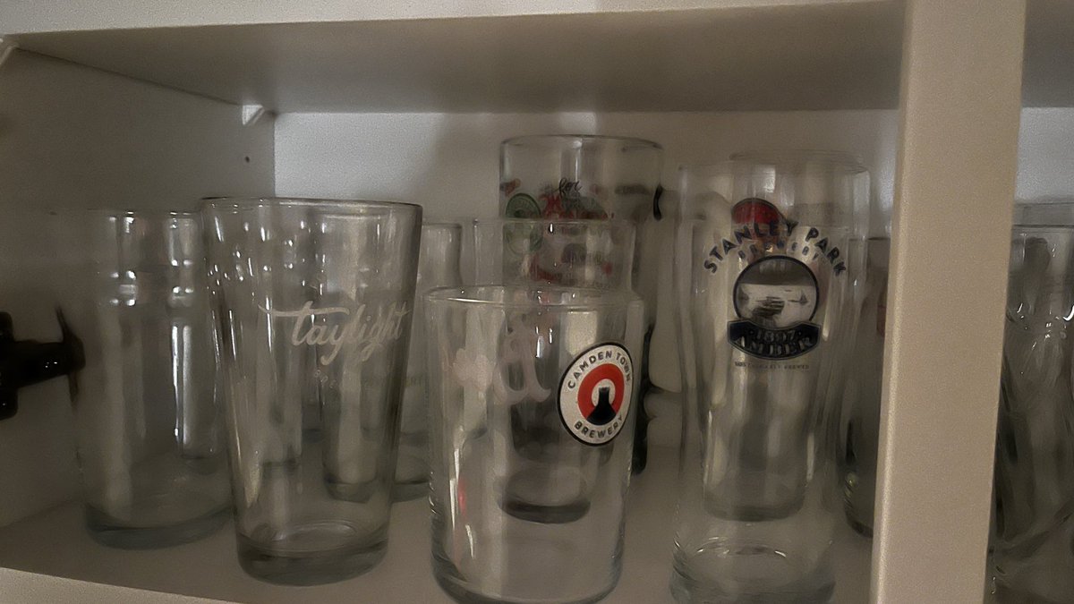 SparkyIC's tweet photo. @RodneyFarmer Procured that glass from Hotel Indigo last year when I was over. Sat in the room for 2 cleaning cycles, so ‘finders keepers’ and all that https://t.co/vVFDQEMDOx