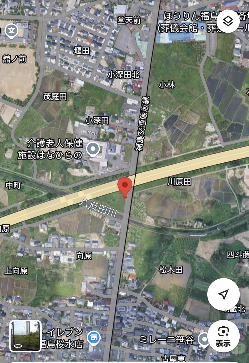 福島市飯坂町平野の飯坂方面に向かう車線でマークしたあたりにスピード違反取締ステルスレーダー配置されてました。14:15頃通過。
#福島市