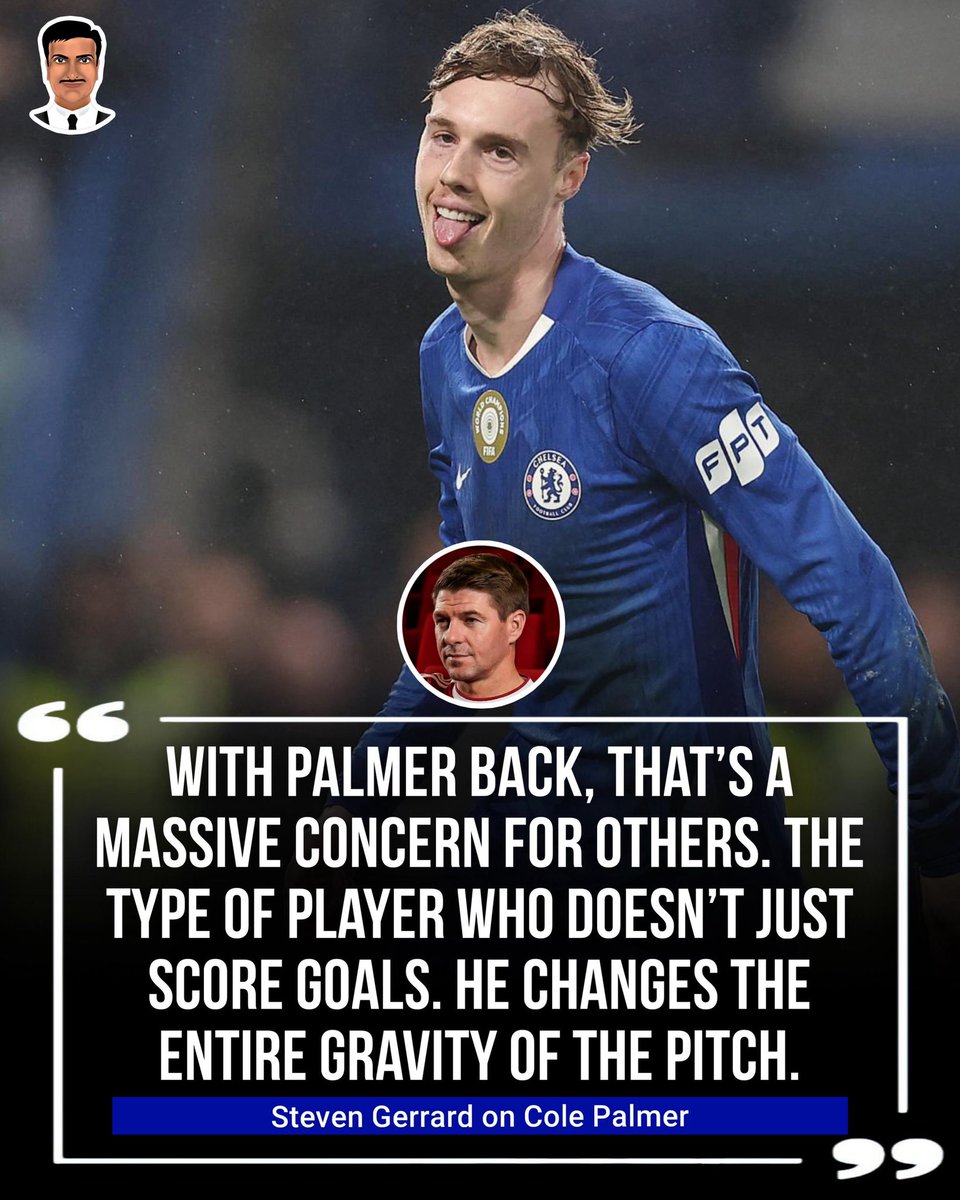 FrankKhalidUK's tweet photo. Steven Gerrard talking about Cole Palmer. https://t.co/6pYfUmqGbH