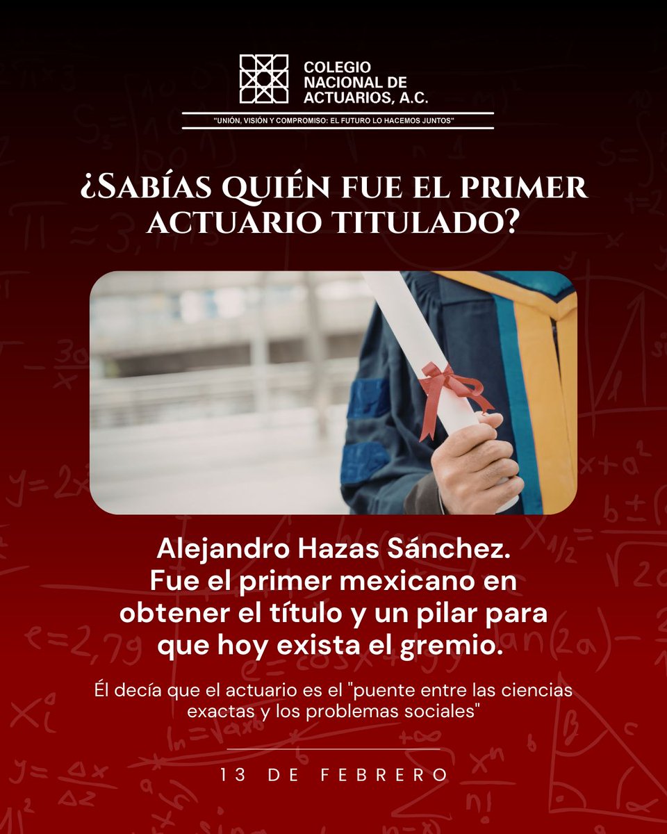 conac_mx's tweet photo. 🎉 ¡Feliz Día del Actuario! 📊
Desde 1947 nuestra profesión no ha dejado de evolucionar: de las tablas de mortalidad al mundo digital.

Somos el puente entre la ciencia exacta y lo social.

👇 Te leemos:
¿En qué año sufriste con tablas? 💀

#DíaDelActuario #CONAC #ActuariosMX https://t.co/76MoOgqecU