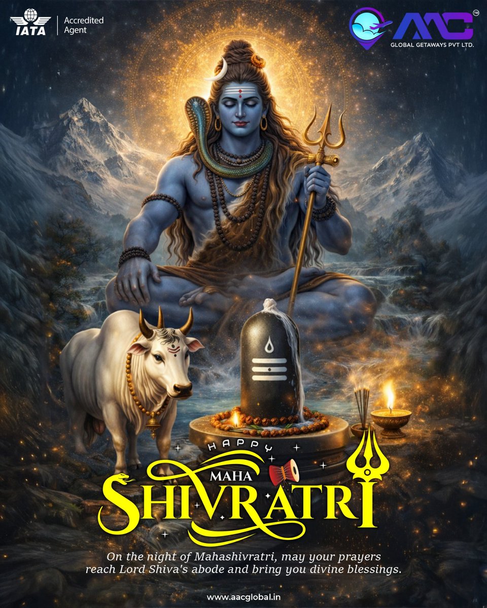 🕉️✨ 𝗛𝗮𝗿 𝗛𝗮𝗿 𝗠𝗮𝗵𝗮𝗱𝗲𝘃! ✨🕉️

On the sacred occasion of Maha Shivratri, AAC Global Getaways wishes you peace, prosperity, and new beginnings. 🙏
🔱 Happy Maha Shivratri! 🔱
#mahashivratri2026 #mahashivratri #shivshakti #festivalvibes #travelwithblessings