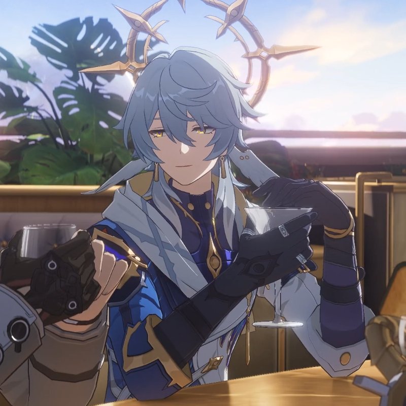 // hsr 4.0 spoilers

The look he's giving Welt here with that drink in his hand?!?!? Now the whole train knows you want that cookie