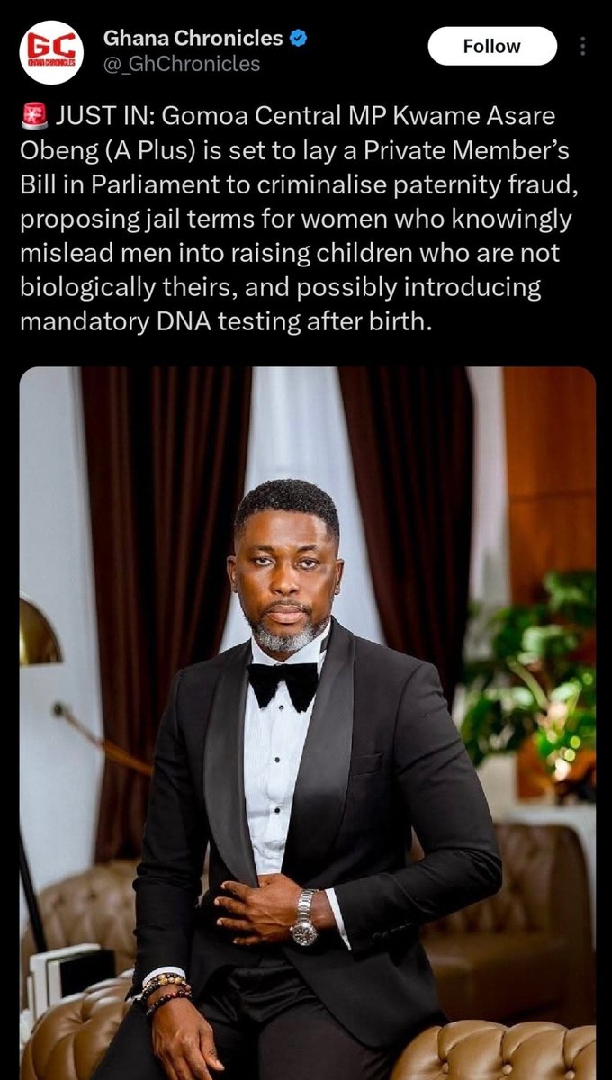 Dear Ghanaian men,

Let me say congratulations in advance, if this bill is voted for and passed into law 🙏