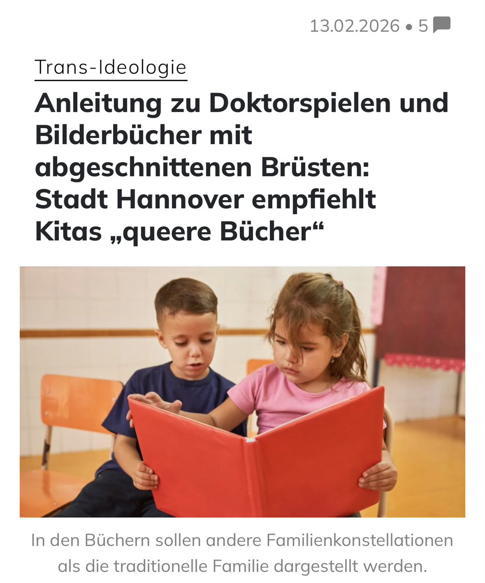 Bilderbücher mit abgeschnittenen Brüsten für Kitas?

Haben die jetzt komplett den Verstand verloren?! Lasst gefälligst unsere Kinder mit eurer kranken Ideologie in Ruhe!