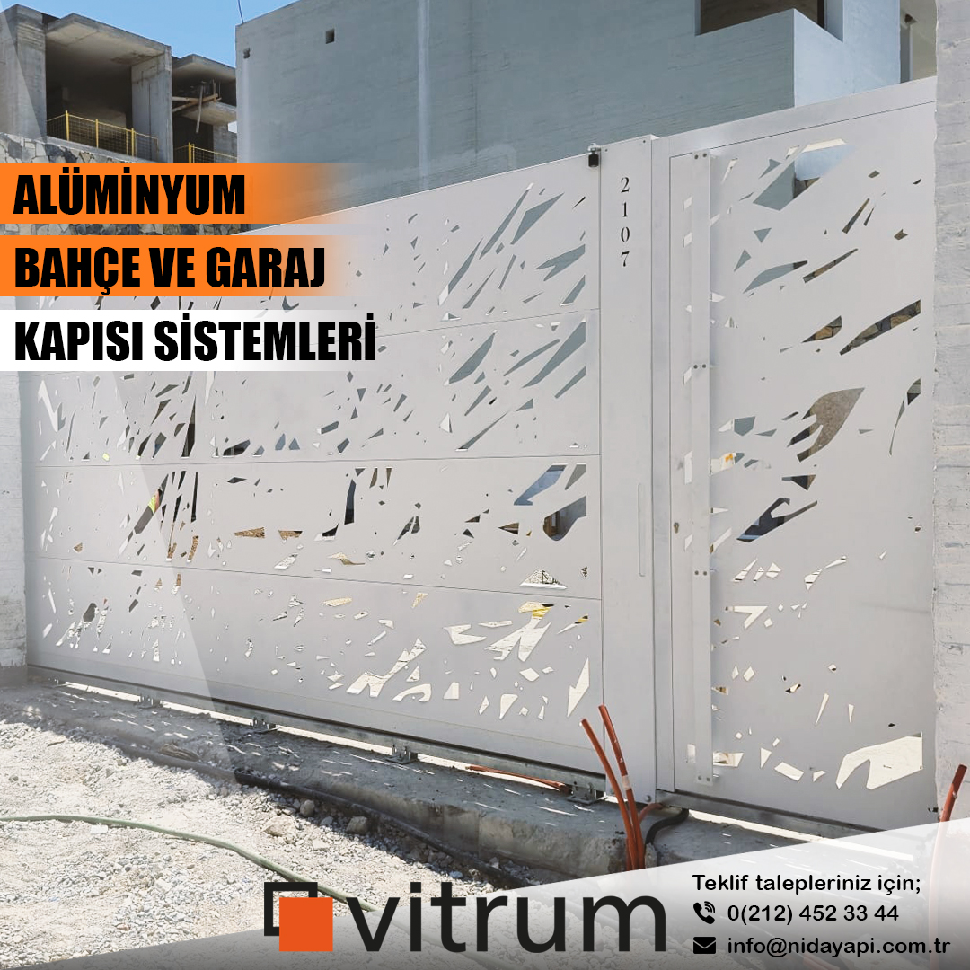 NidaYapi's tweet photo. Özel tasarım olarak üretim ve uygulamasını gerçekleştirdiğimiz modern garaj kapısı sistemi, istenilen ölçüler de ve özel form tasarımlarıyla cnc lazer ile alüminyum sac malzemeye işlenir. Güçlü motor sistemi sayesinde hızlı açılıp kapanır. https://t.co/aLn23ytaYm