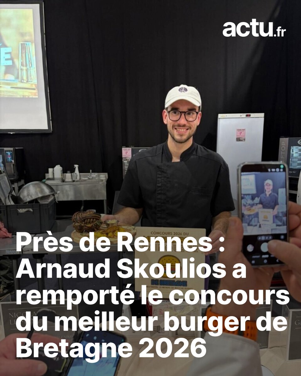 Près de Rennes : Arnaud Skoulios a remporté le concours du meilleur burger de Bretagne 2026
➡️ l.actu.fr/h1qS