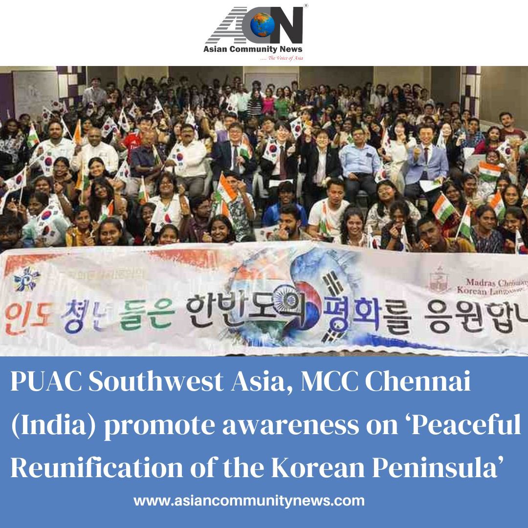 An award ceremony of the Hangul Writing Contest and special lectures on peaceful reunification. More than 210 young Indians participated in the event. Appointed the world's first 'Global Youth Honorary PUAC Commissioner' to serve as a messenger of peace.
asiancommunitynews.com/puac-southwest…