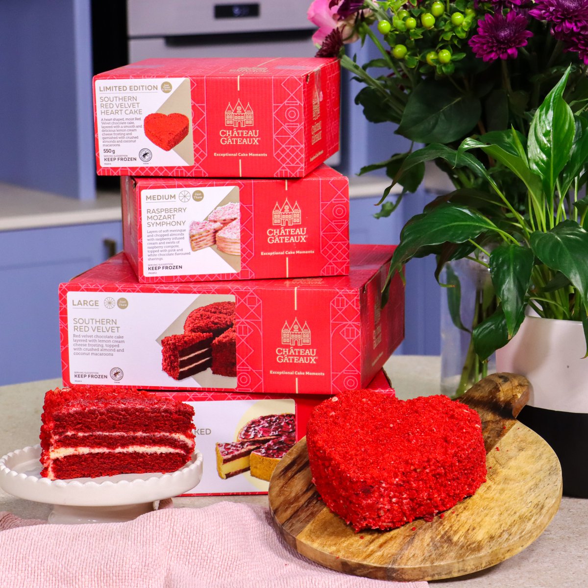 This Valentine’s, say it with cake… and not just any cake. The limited-edition Southern Red Velvet Heart Cake from #ChâteauGâteaux ❤️

Indulgent, and crafted to impress, it’s the perfect sweet gesture 🍰 to say I ❤️ you.

Celebrating from afar? Visit chateaugateaux.co.za and