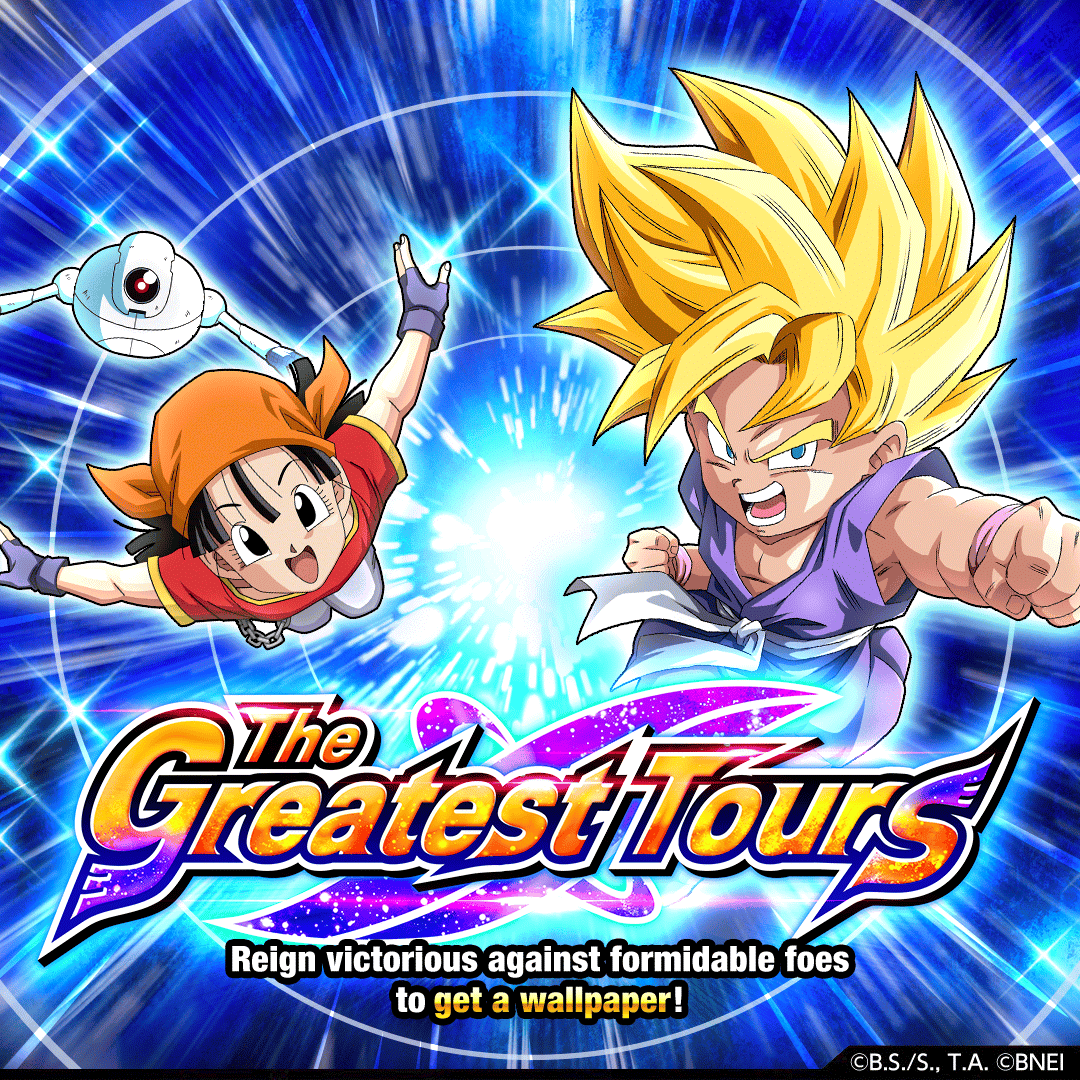 The Greatest Tours!
A Challenge Event of extreme difficulty is here! Aim to emerge victorious in a series of battles against formidable foes!

[For more details, please kindly check out the in-game announcement.]
#Dokkan11th #dokkanbattle #dokkanbattleglobal #dokkan
#dragonball