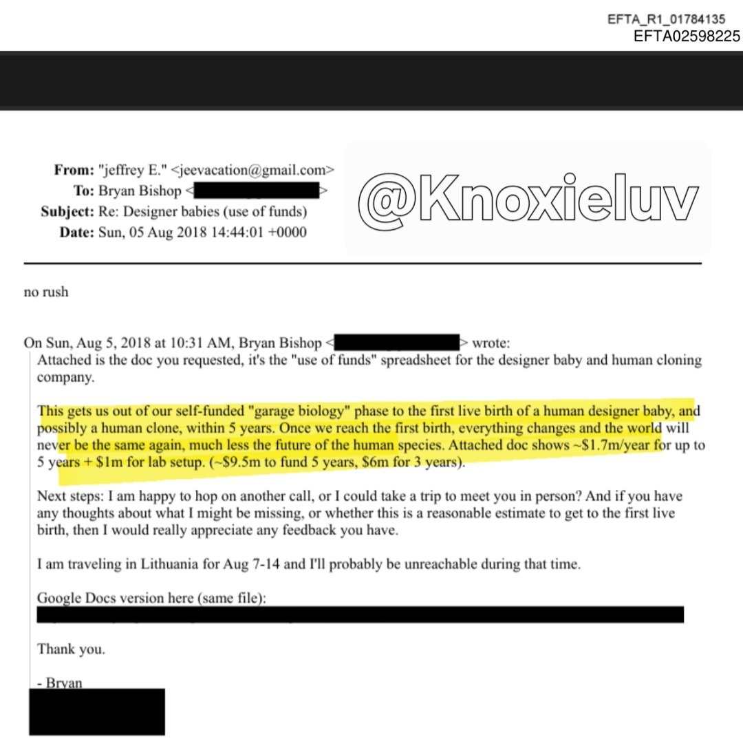 Re: Designer Babies

"Sounds like you could be the first investor as long as absolute anonymity is kept. I have always envisioned there would be anonymity requirements about babies-- we can't publicly identify who these are or their parents or benefactors, it would brand the