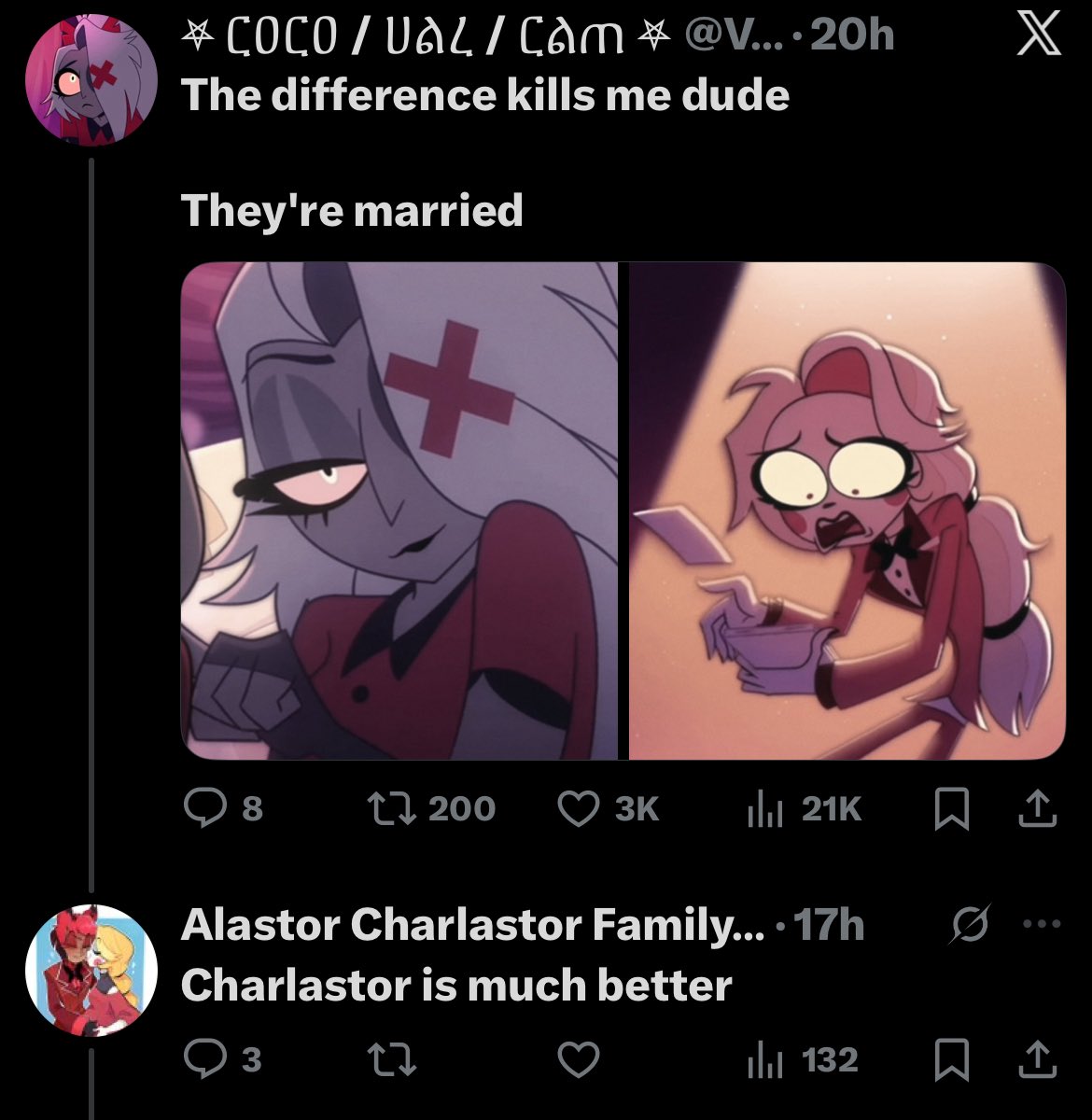 and you wonder why people hate charlastor.