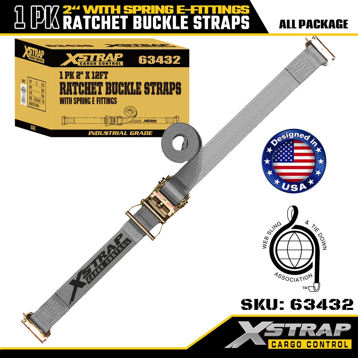 smk_co's tweet image. 🚚 Xstrap 63432 2"x16' ratchet strap—1467 lbs SWL, reinforced polyester &amp;amp; spring E-fittings. Quick-release, scratch-proof, built for safe cargo &amp;amp; efficient transport. 
📧 ceciliawu@prowintool.com🌐 xstrap.com 
#xstrap #ratchetstrap #cargocontrol #tiedownsolutions