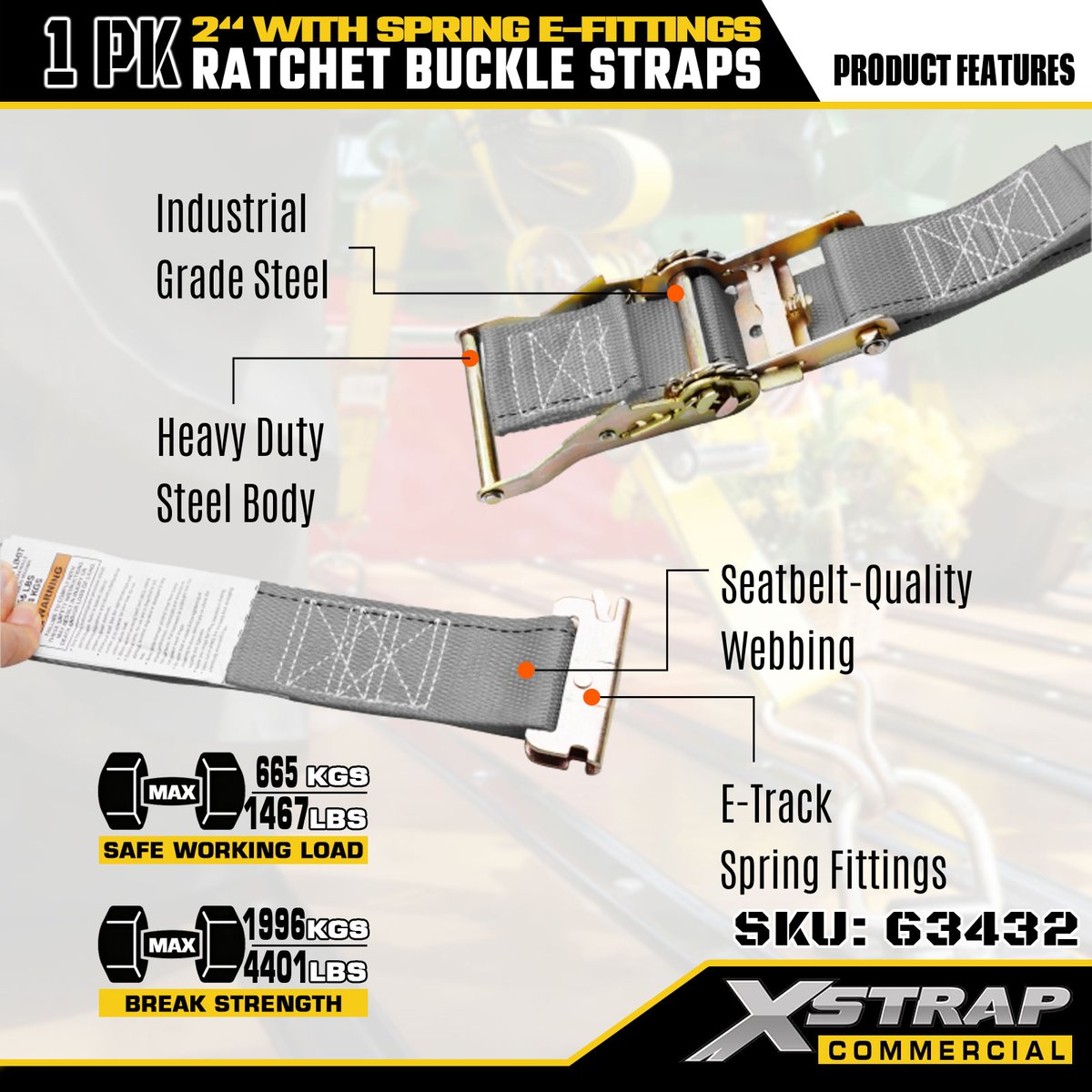 smk_co's tweet image. 🚚 Xstrap 63432 2"x16' ratchet strap—1467 lbs SWL, reinforced polyester &amp;amp; spring E-fittings. Quick-release, scratch-proof, built for safe cargo &amp;amp; efficient transport. 
📧 ceciliawu@prowintool.com🌐 xstrap.com 
#xstrap #ratchetstrap #cargocontrol #tiedownsolutions