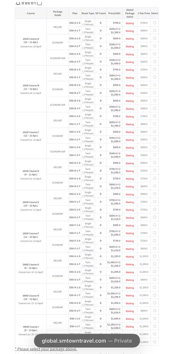 the sm global packages for exo planet 6 in seoul are sold out! 😭
