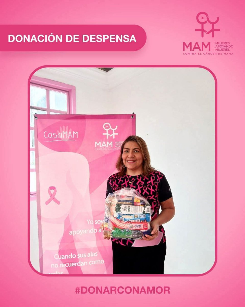 ¡Juntos hacemos la diferencia en la vida de muchas mujeres! 

Seguimos con la entrega de despensa para el hogar de nuestra beneficiarias de #CasaMAM 👏🩷

#DonarConAmor #UnidasSomosMásFuertes #cáncerdemama