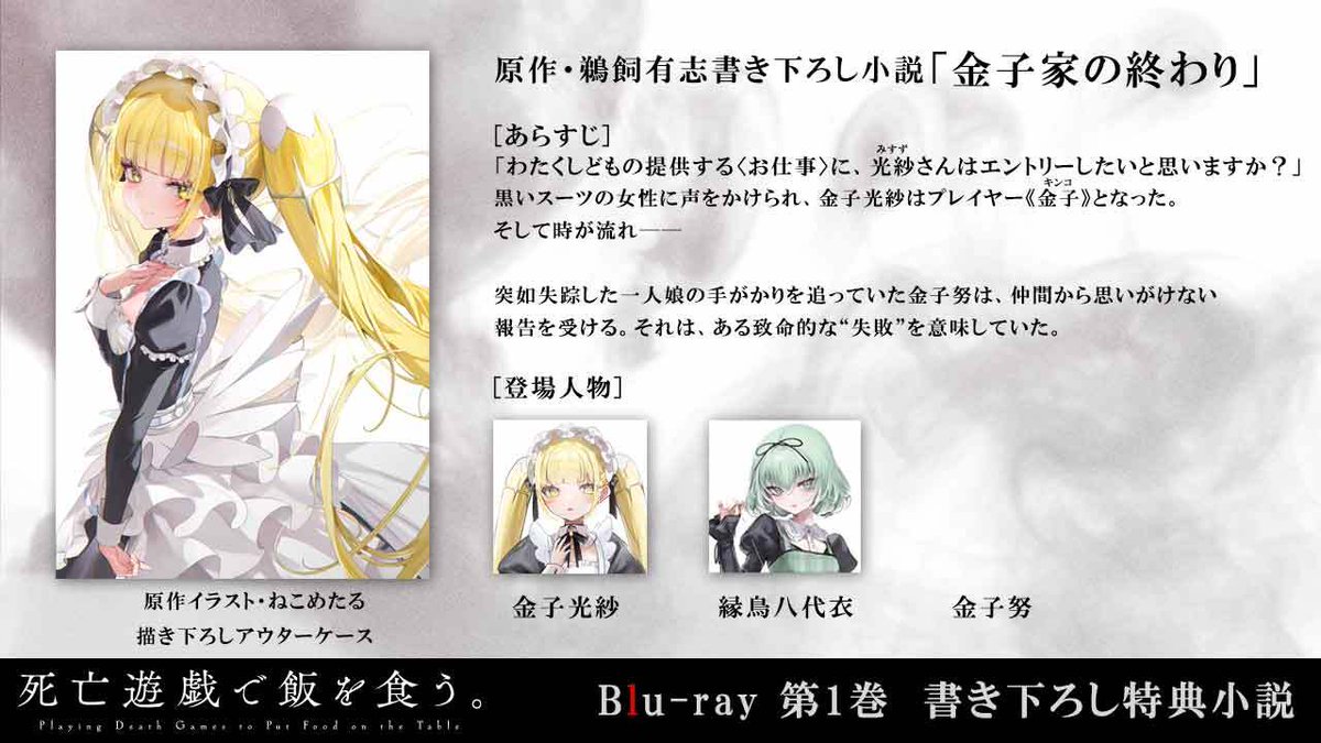◢◤#死亡遊戯 BD特典 書き下ろし小説◢◤ 「死亡遊戯で飯を食う