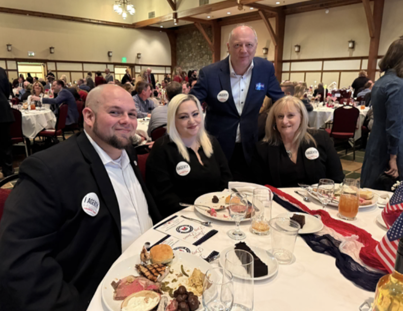 BillHagertyTN's tweet photo. Team Hagerty is strong at the Sevier County Reagan Day Dinner! 🇺🇸

Proud to always stand with these strong conservatives who are fighting to keep Tennessee and America on the right track. https://t.co/491O5D66DT