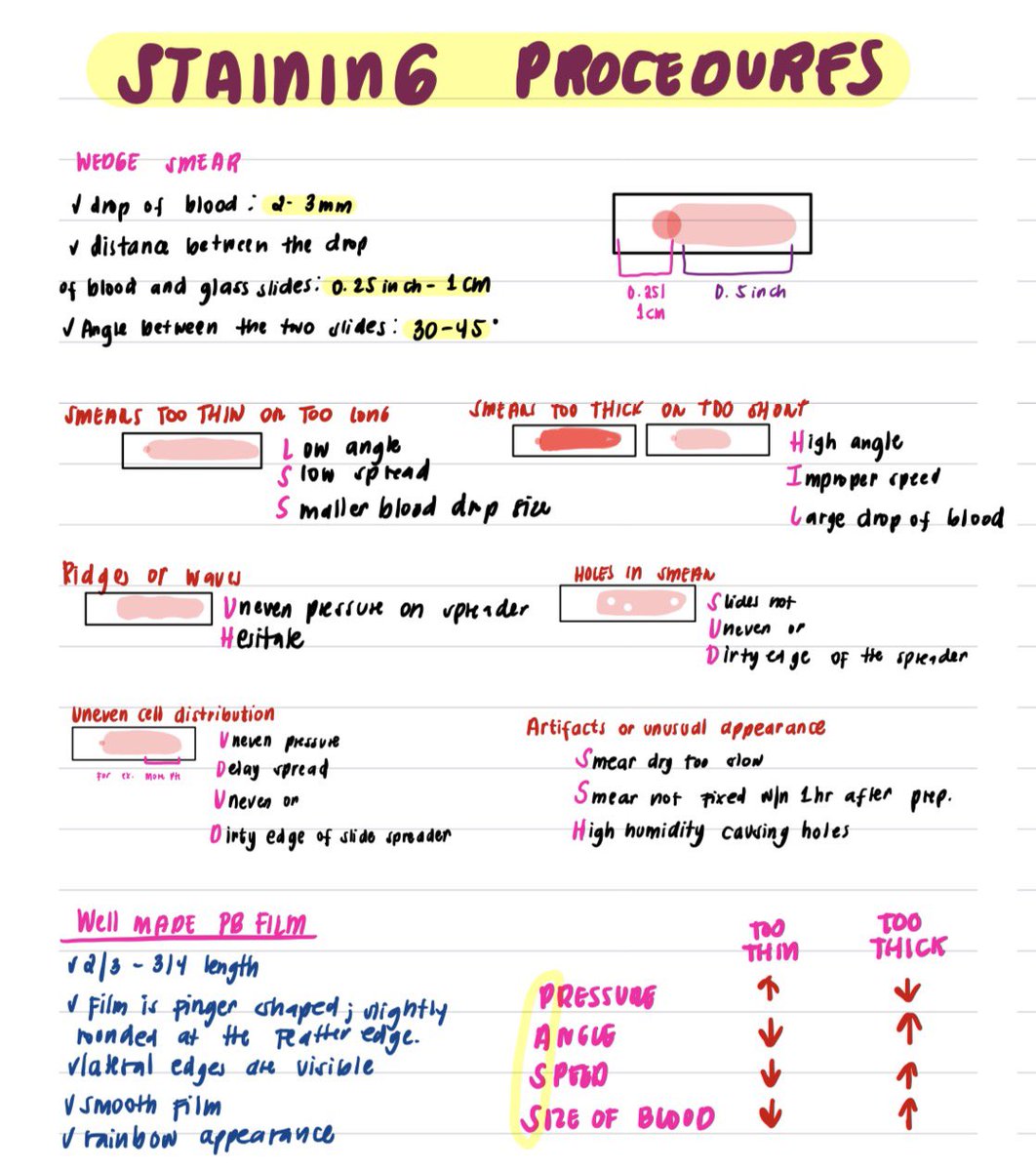 micrmt2025's tweet photo. Staining procedures #mtle #mtlenotes https://t.co/CQEjKxc0Eg