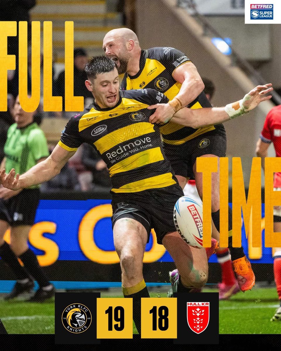 Barcelonandback's tweet photo. Matchdays have come a long way for @YorkRLFC since 2015… and to top it off they only went and won their Super League debut game against champions Hull KR!! Huge 🙏 to everyone who has been a part of the journey! #OurEra https://t.co/eCT3N8MoUI