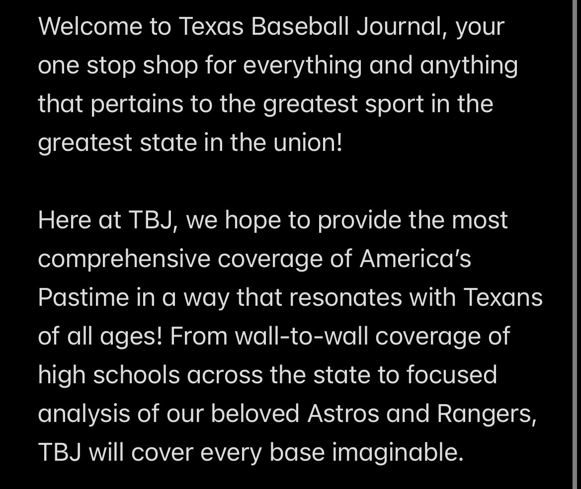 Texas Baseball Journal tweet media