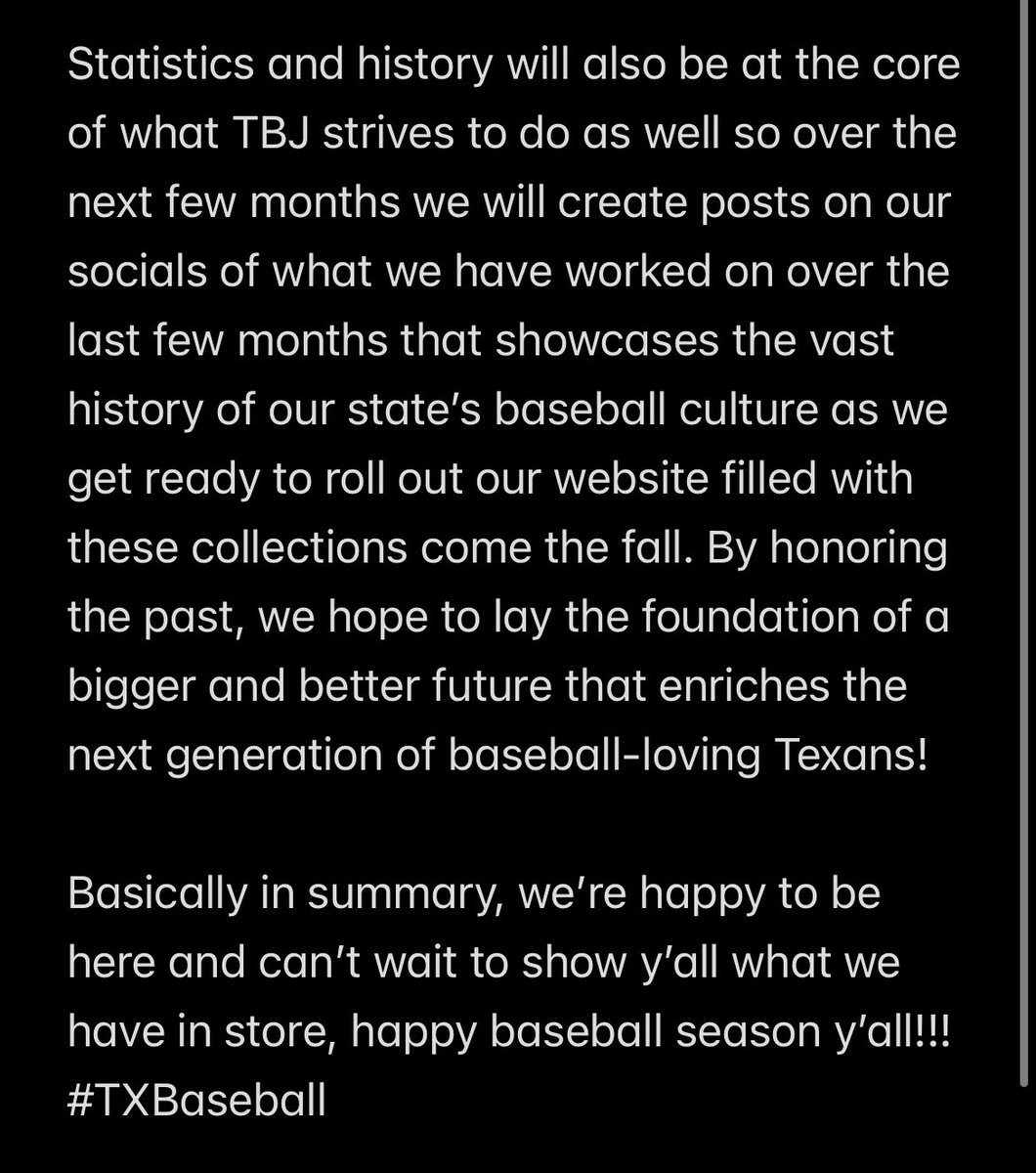Texas Baseball Journal tweet media