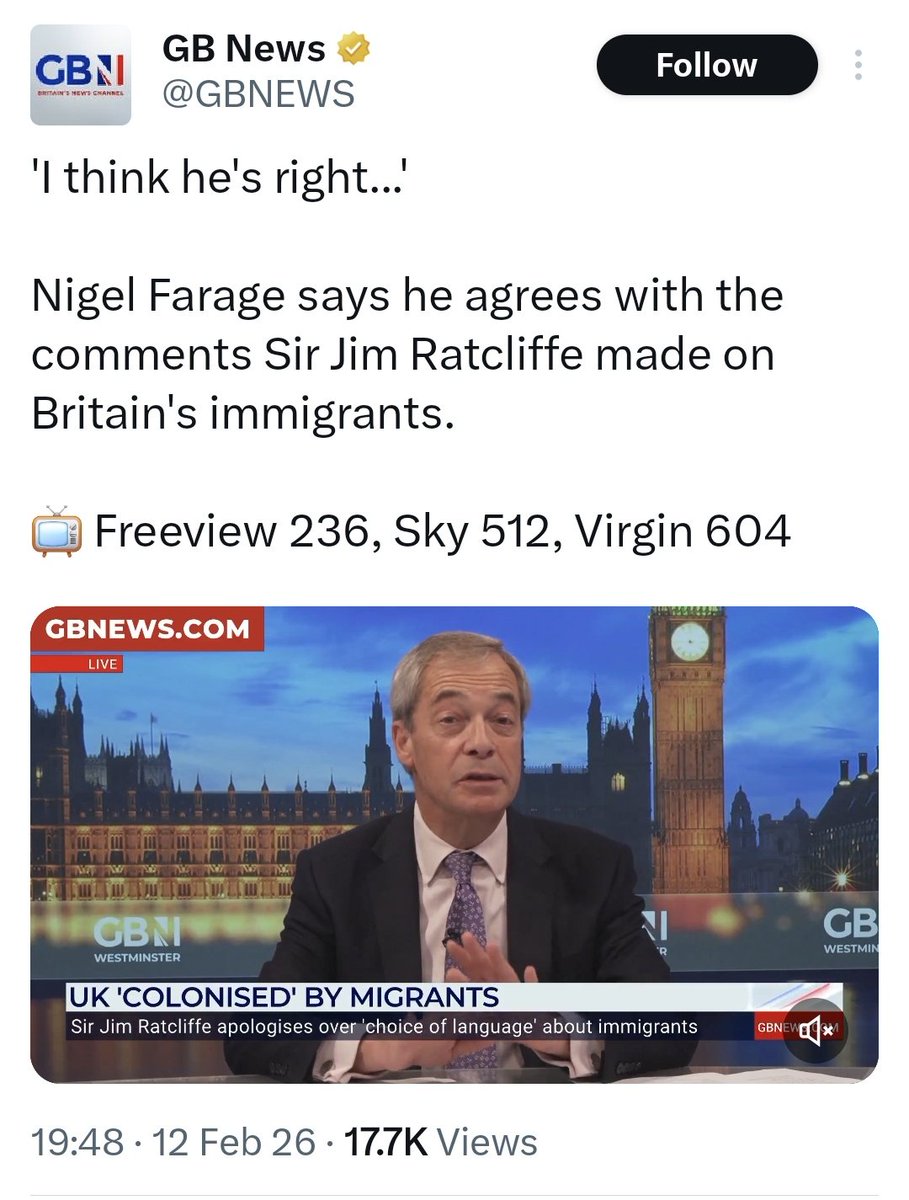 So the twenty-first-century is basically shaping up to be billionaires, authoritarian populists, media barons, Epstein's mates, paedophiles, terrorists, conspiracy theorists, misogynists and racists Vs. everyone else.

x.com/i/status/19984…