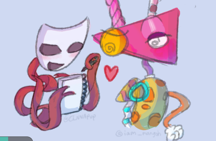 abstragedy collab with <a href="/iam_mangoh/">mangoh | kofi comms open!!</a>  💗
#tadc #abstragedy #gangle #zooble