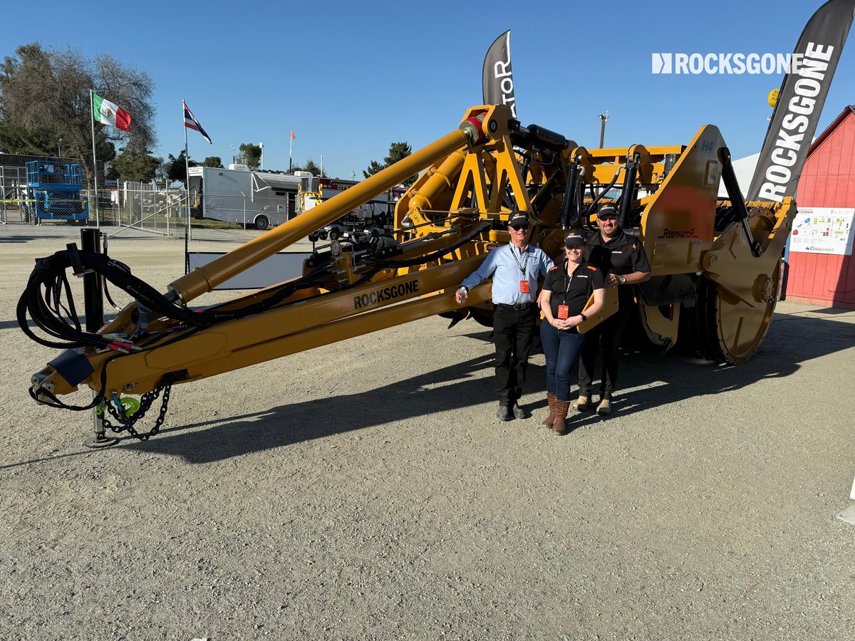 Rocks_Gone's tweet photo. That’s a wrap on the World Ag Expo 🌎🌾

A huge milestone for us as this was Rocks Gone’s first international field day/show!

Stay tuned to see what the team gets up to next - or get in touch if you’re interested in a site visit while we’re in the US 🇺🇸

#CaliforniaAg #WAE26 https://t.co/BDdSYJT3e1