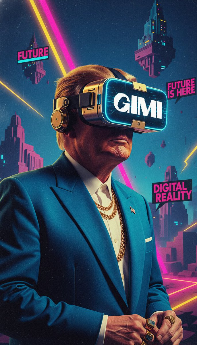 The vision is virtual
A retro-futuristic study of power where gold meets the digital frontier. 
<a href="/GimiApp/">GIMI</a> 
#stayrelevant