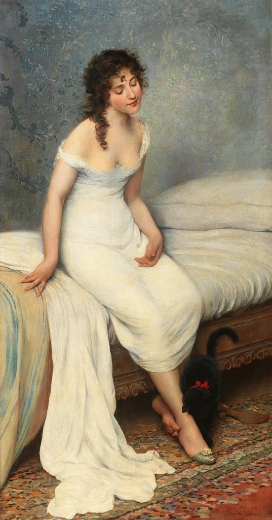 AcademiaAesthe1's tweet photo. Eugen von Blaas - "The Awakening" (1893) https://t.co/5tunnoGV07