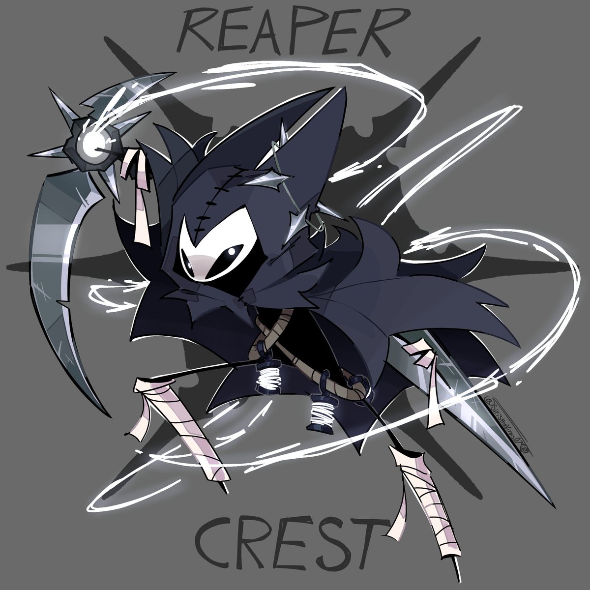 Someone told me to make a Hornet reaper design so #SilkSong  #silksongart #hollowknightsilkong #art #sketch