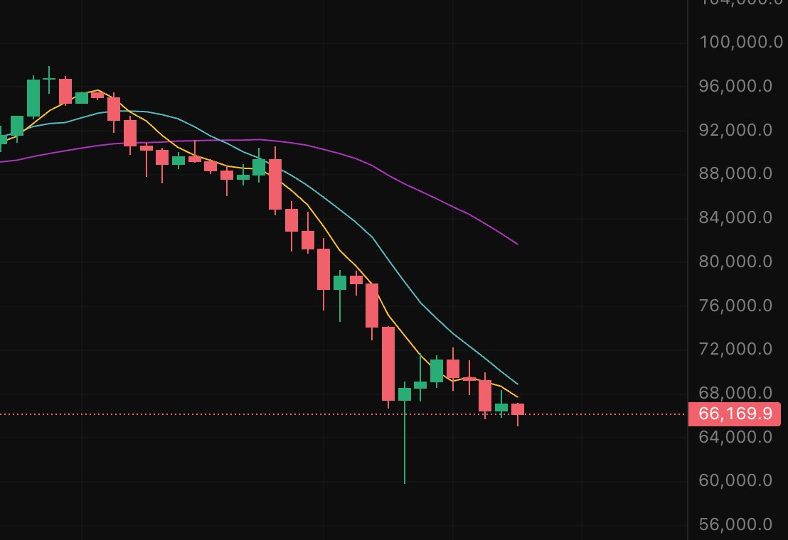 fatos305's tweet photo. Bitcoin ahora: $66,120 USD, baja ~2% en 24h (rango $65k-$68k). https://t.co/dXe7YxJoj7