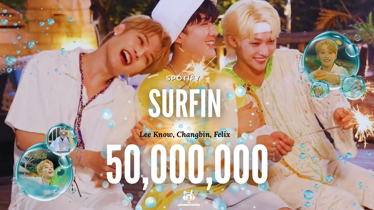 leeknowstation's tweet image. 📊| 'SURFIN' by Lee Know, Changbin &amp;amp; Felix has surpassed 50 million views on Spotify!

Keep streaming and sharing SURFIN in all platforms
🔗youtube.com/playlist?list=…
🔗open.spotify.com/playlist/5epdn…
📻 stationhead.com/leeknowstation

#LeeKnow #Changbin #Felix #리노 #リノ #李旻浩