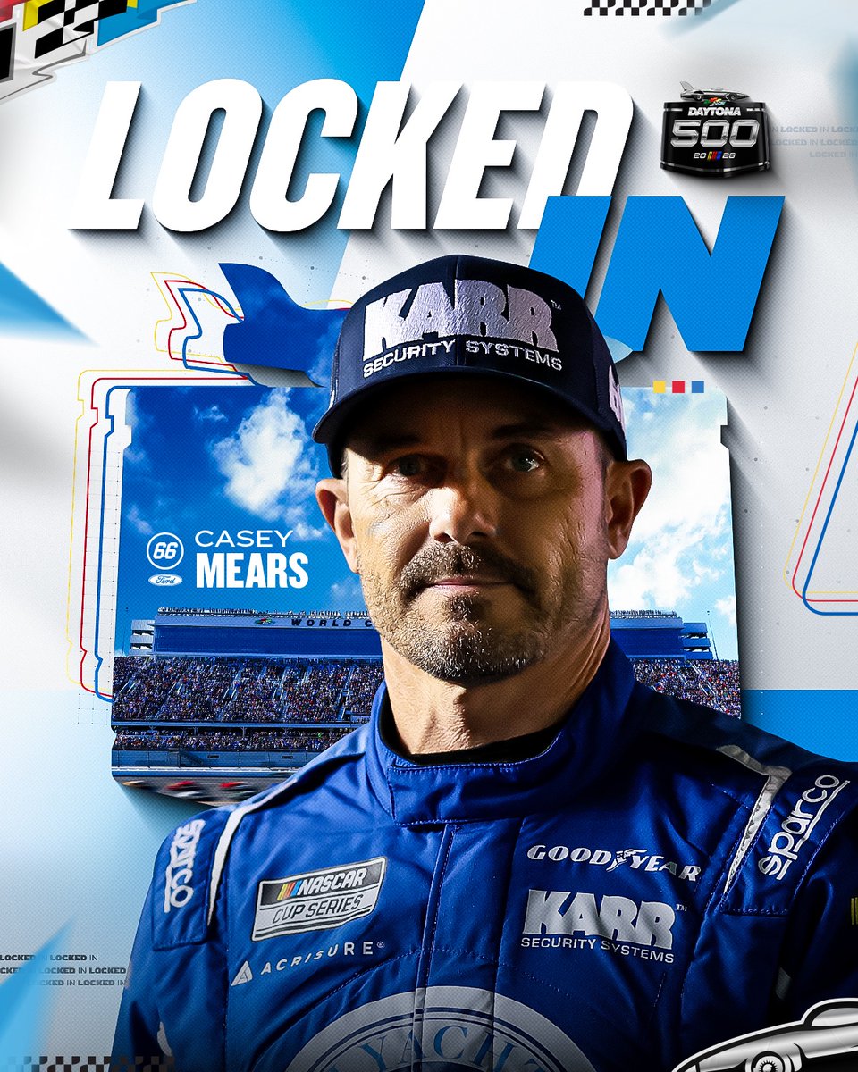 He punches his ticket to The Great American Race!

<a href="/CJMearsGang/">Casey Mears</a> is locked in to the #DAYTONA500!