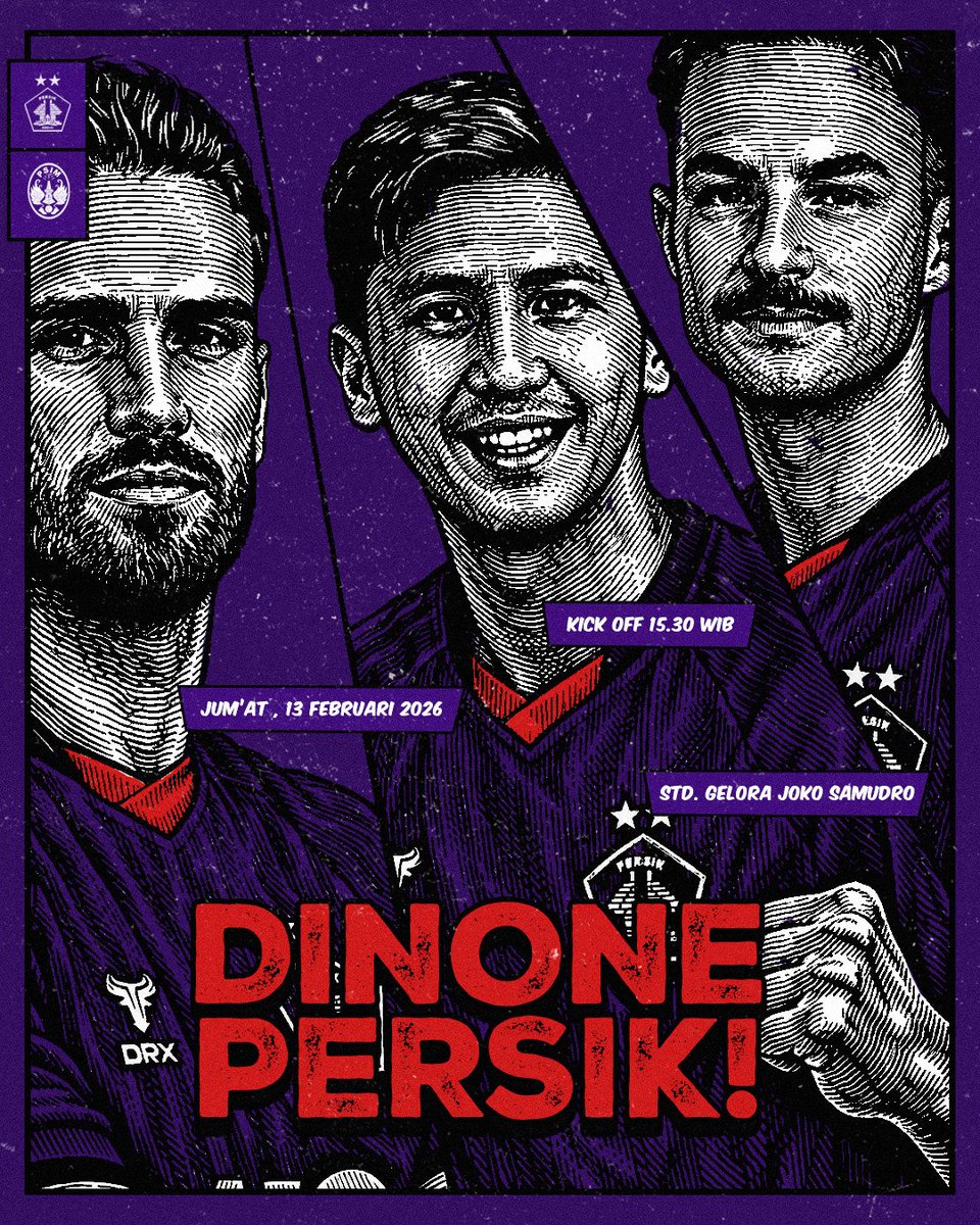𝐌𝐀𝐓𝐂𝐇𝐃𝐀𝐘 𝟐𝟏 !

Berjuang sampai peluit akhir, maksimalkan dan raih poin penuh! 💜🔥

𝑪𝒐𝒎𝒆 𝑶𝒏 𝑺𝒂𝒓𝒅𝒖𝒍𝒂 𝑺𝒆𝒕𝒂!

⚽️ Persik Kediri vs PSIM Yogyakarta
🗓️ Jumat, 13 Feb 2026
⏰ 15.30 WIB
🏟️ Gelora Joko Samudro, Gresik

TANPA PENONTON

#Djajati | #PersikKediri