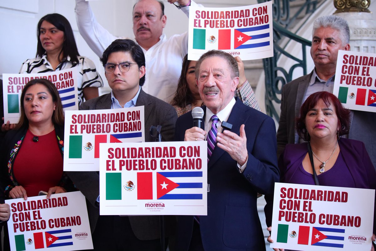 En un acto de congruencia y hermandad latinoamericana, el Grupo Parlamentario de Morena en el Congreso de la Ciudad de México, junto con el Comité Ejecutivo Estatal de Morena CDMX, anunció el arranque de una campaña de solidaridad con el pueblo de #Cuba 
         Como primera