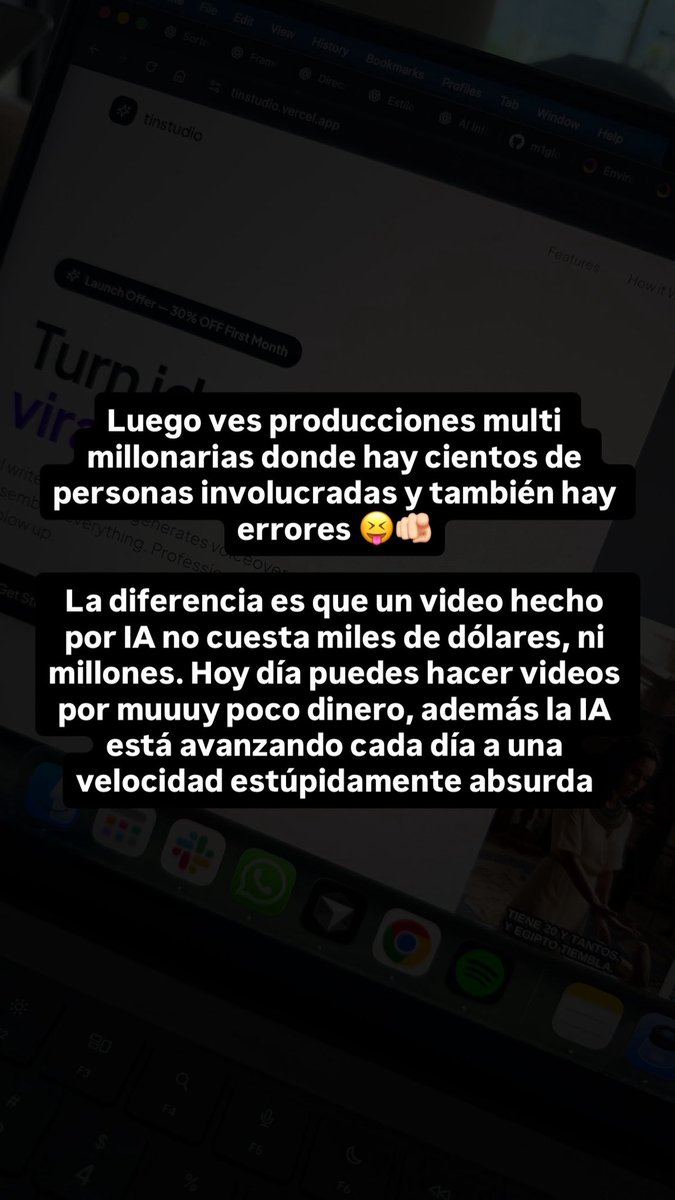 Dejo por acá también una opinión que publiqué ayer en mi Instagram