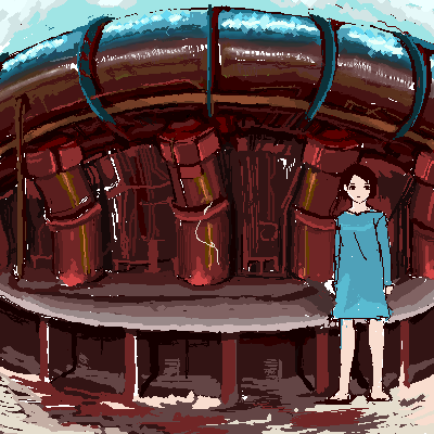 おはようございます。

高校時代?の絵かな?
当時お絵描き掲示板ってのが流行っていたんですよ 