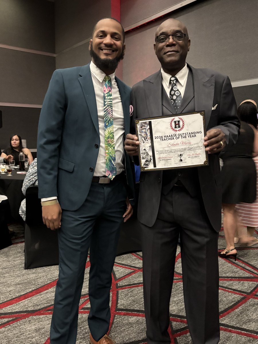 _PrincipalCal's tweet photo. Congrats to our very own Dr. Morris for winning the 2026 HAABSE Outstanding Teacher of the Year. We are Mustang Proud https://t.co/CXccDfixCT