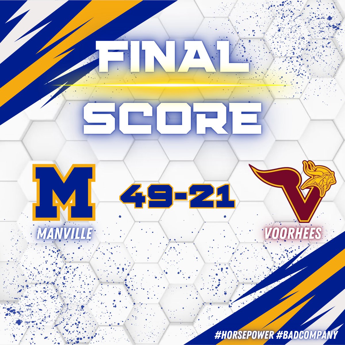 HorsePowerMHS's tweet photo. The Mustangs finish the regular season 27-0! Anthony changes the number to 596!

We are back in action on Monday at HOME for sections at 2 PM. 

#Horsepower #BadCompany #MustangCountry #BleedBlueAndGold #NJWrestling https://t.co/6Cur5L9dey