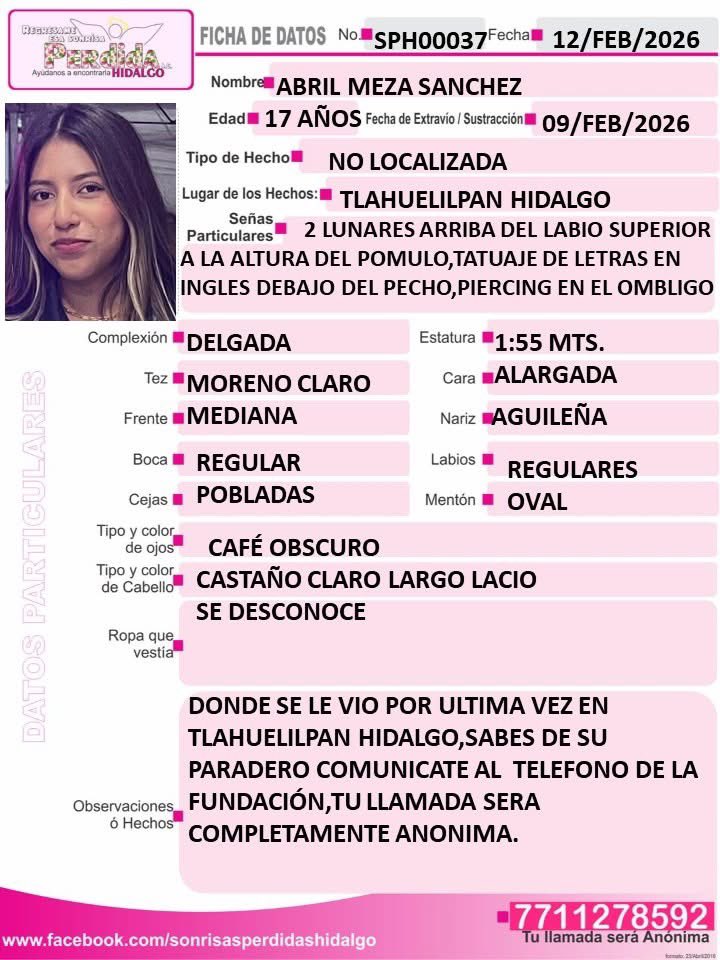 Sonrisas Perdidas Hidalgo tweet media