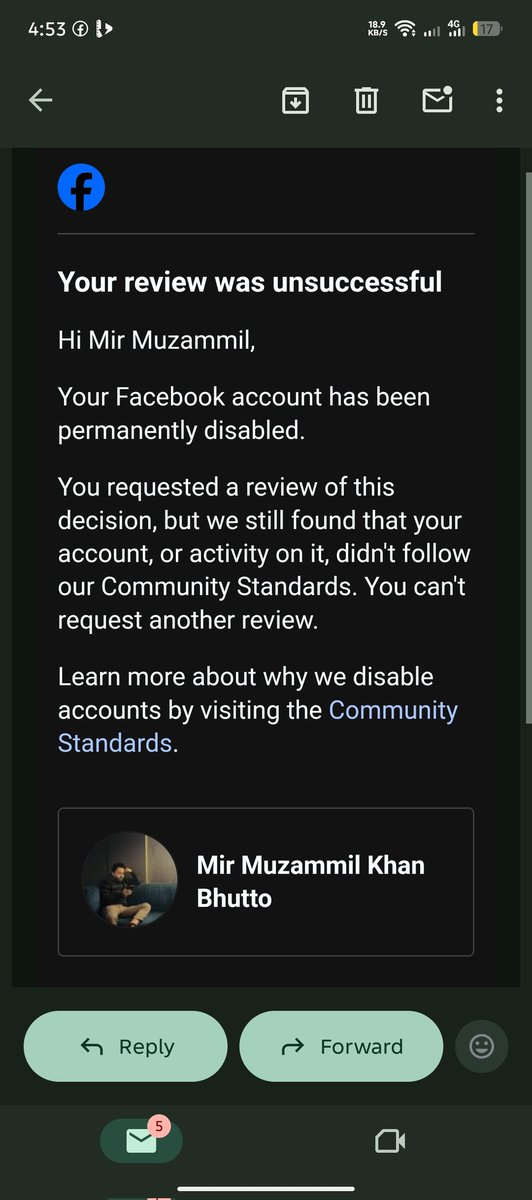 BhuttoMuzammil's tweet image. @Meta @Facebook
My Facebook account since 2010 was permanently disabled without warning.I appealed,submitted ID &amp;amp; selfie verification,but it was still rejected 15+ years of memories lost.  did not violate any guidelines.Please request a human review.#AccountRecovery #MetaSupport