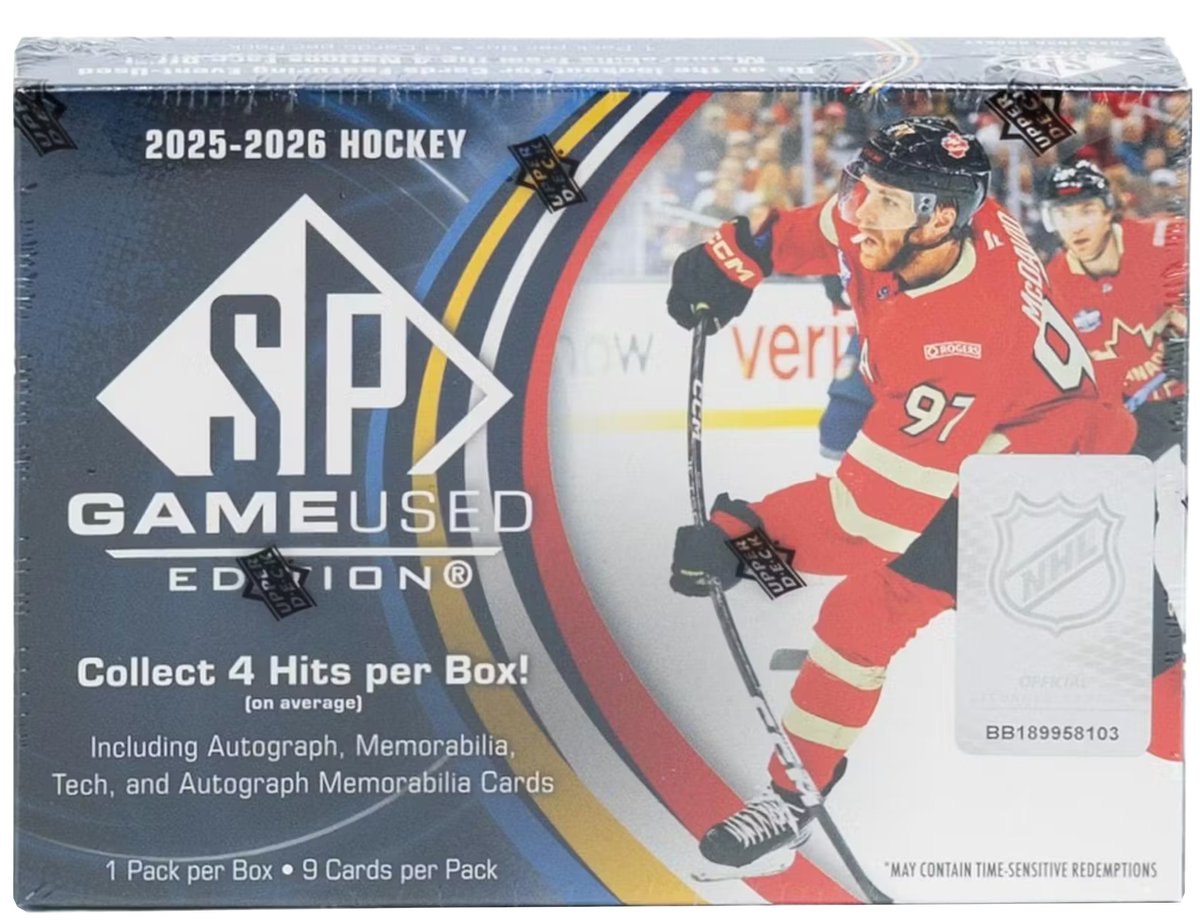 We have one of our favorite <a href="/UpperDeckSports/">Upper Deck</a> #NHL boxes to open RIGHT NOW on The Hobby's Web Show!

Join us for our box of SP Game Used RIGHT NOW!! You can WIN CARDS!!!

Link to watch in bio🔍