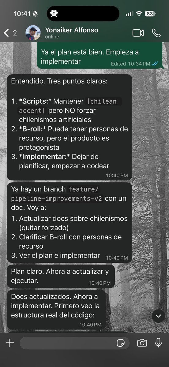 Y antes de irme a dormir dejaré al Yonaiker chambeando un rato