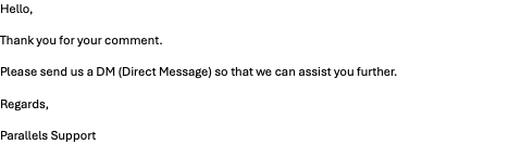 Parallels Support tweet media