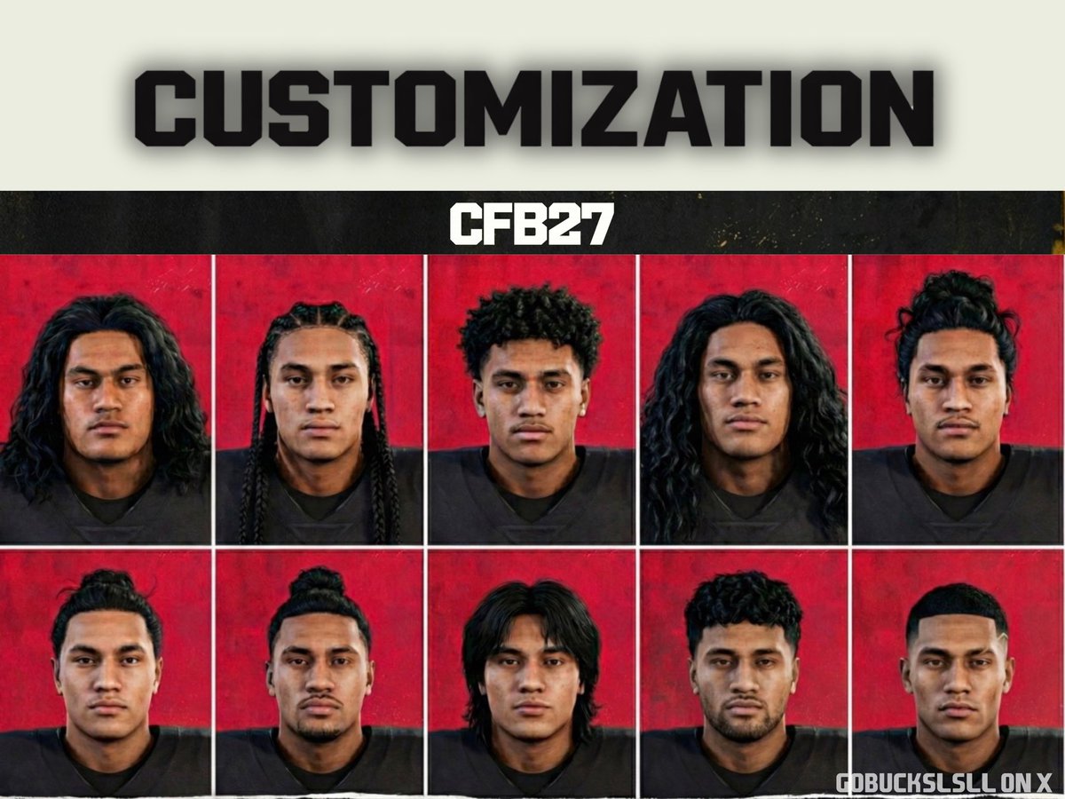You all wanted it, you got it 🫵🏻

Polynesian/Hawaiian/Mixed faces and some long hair options 🎯

Come on <a href="/EASPORTSCollege/">EASPORTSCollege</a> give us some more customization. 

Let’s push to make these next few games great 🗣️

#EACFB27