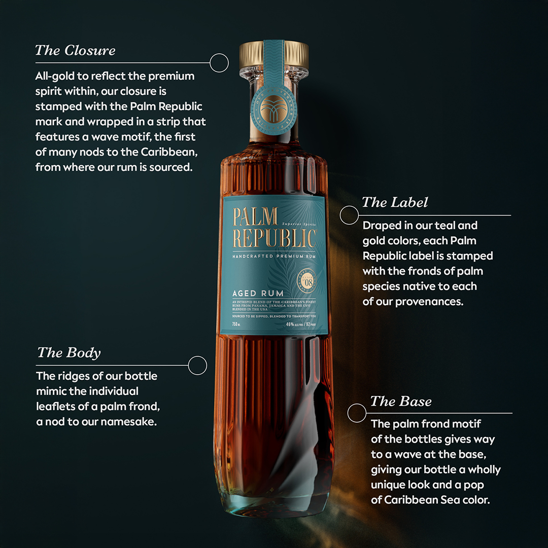 Designed with intentionality and care, our new bottle connects Palm Republic more deeply to the provenances from which our rums are sourced, with a premium design worthy of the liquid within.
palmrepublicrum.com