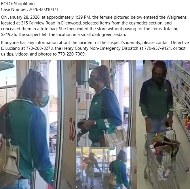 BOLO: Shoplifting
Case Number: 2026-00010471